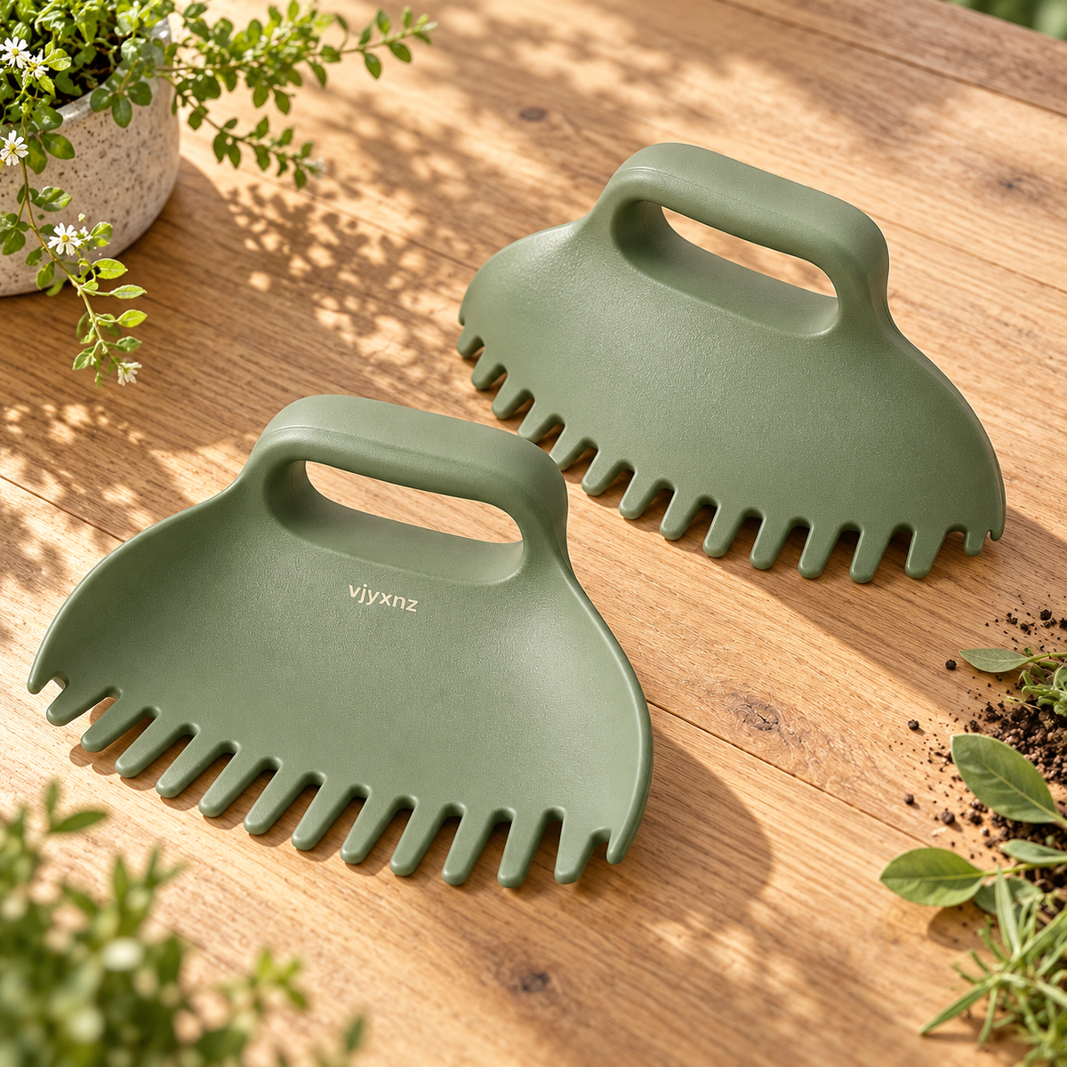 Gather Leaf Scoop Pair — Detail