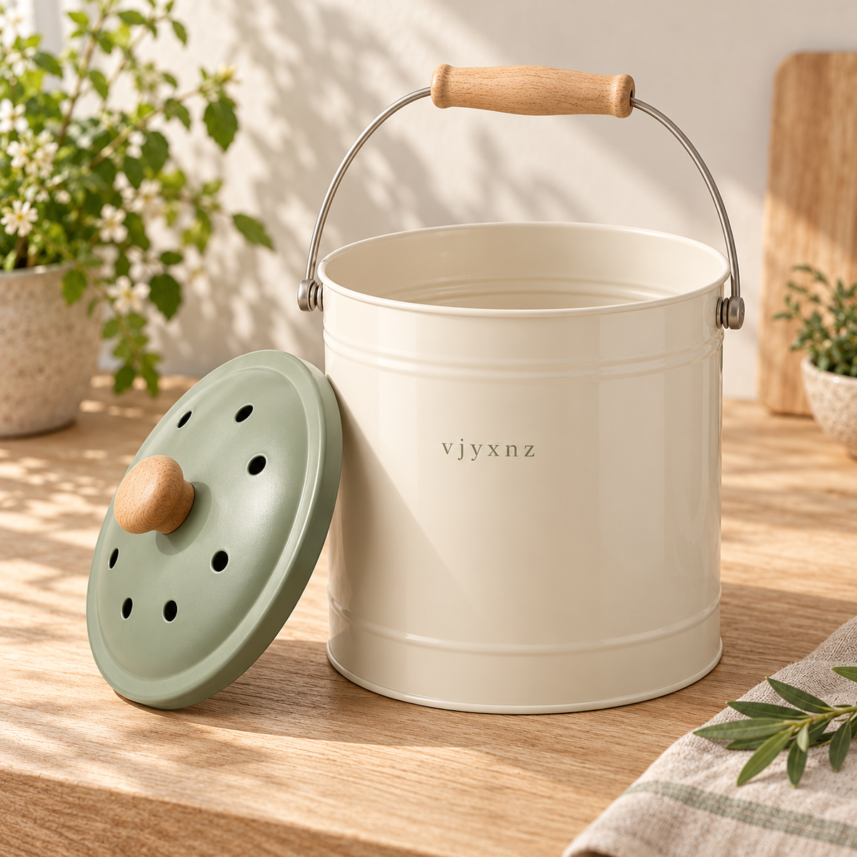 Meadow Countertop Compost Caddy — Detail