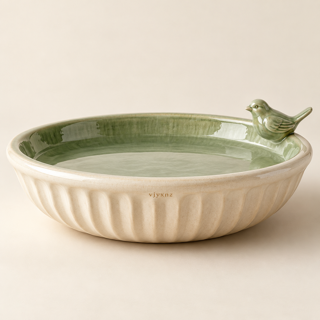 Haven Ceramic Birdbath Bowl — Studio