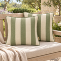 Fern Stripe Patio Cushion Pair — Lifestyle