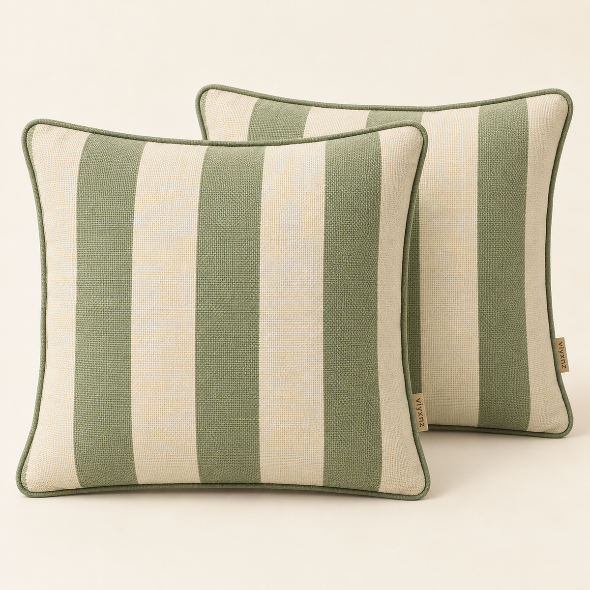 Fern Stripe Patio Cushion Pair — Studio